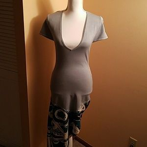 Sexy plunge neck dress